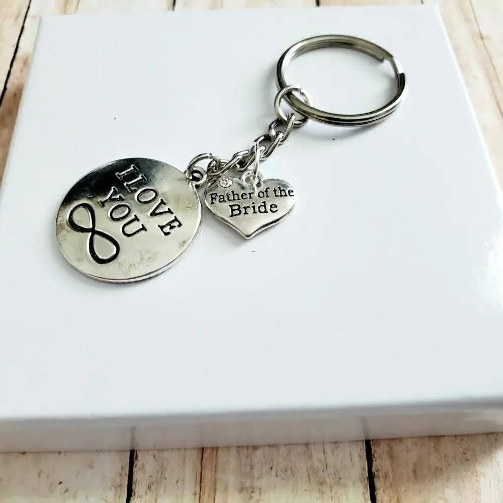 Father of the Bride Keychain, Wedding Keepsake Gift